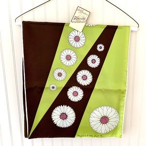 Echo Long Floral Silk Scarf (Vintage Collection)